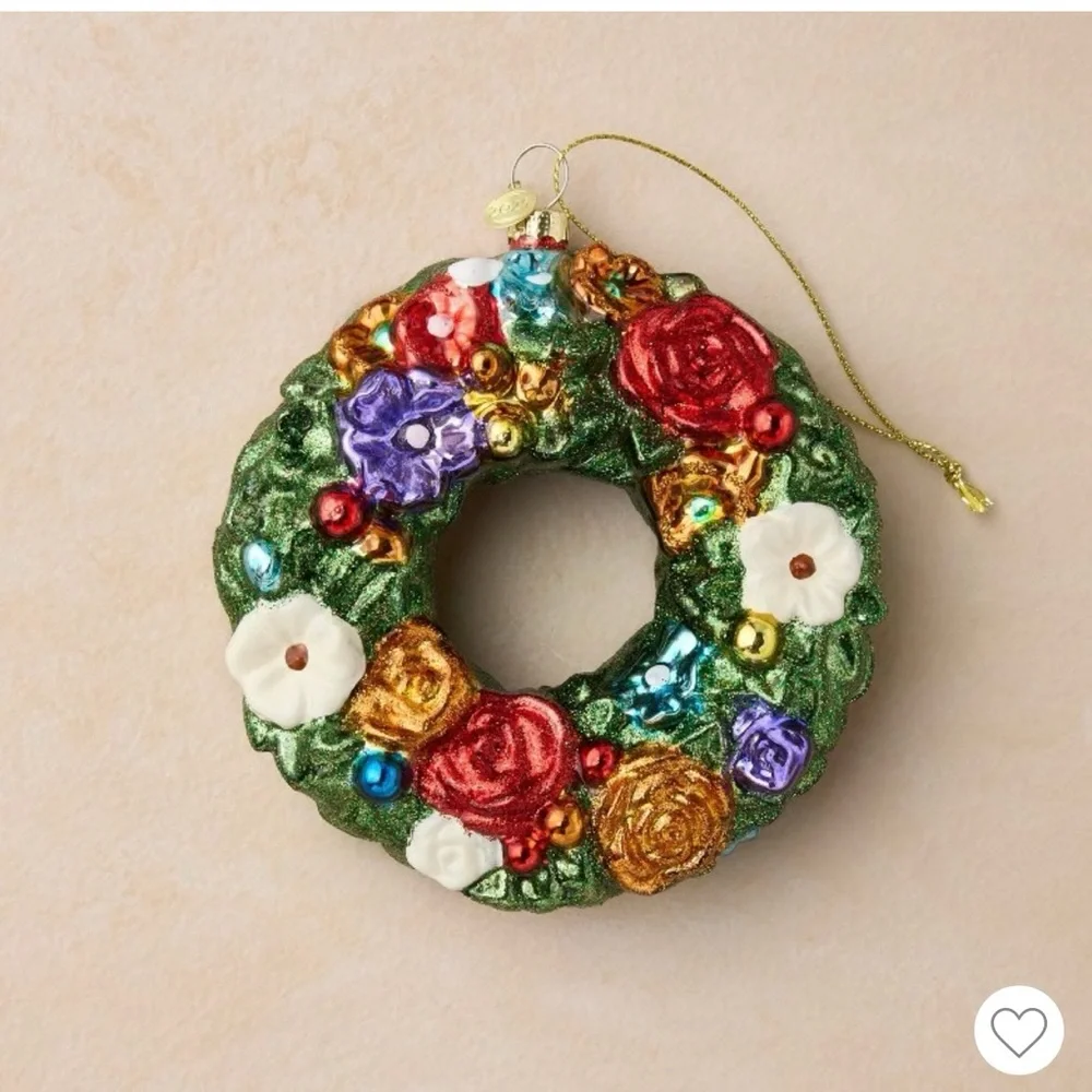 John Derian for Target Glass Wreath Ornament 2025 Traditional Vintage Inspired